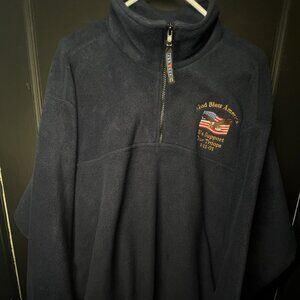 Vintage 9/11 Quarter Zip Embroidered Pullover Sweatshirt Size Large